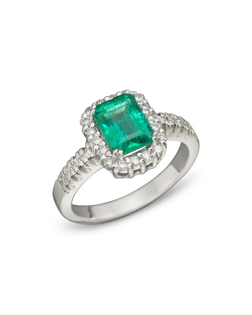 商品Bloomingdale's|Emerald and Diamond Ring in 14K White Gold - Exclusive,价格¥17939,第1张图片详细描述