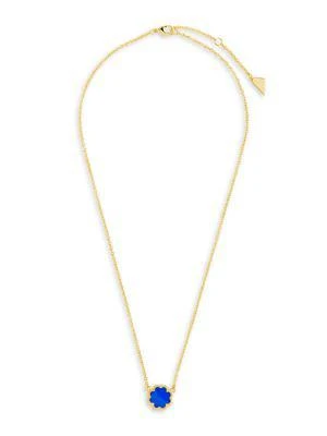 商品Sterling Forever|14K Goldplated & Enamel Necklace,价格¥217,第1张图片