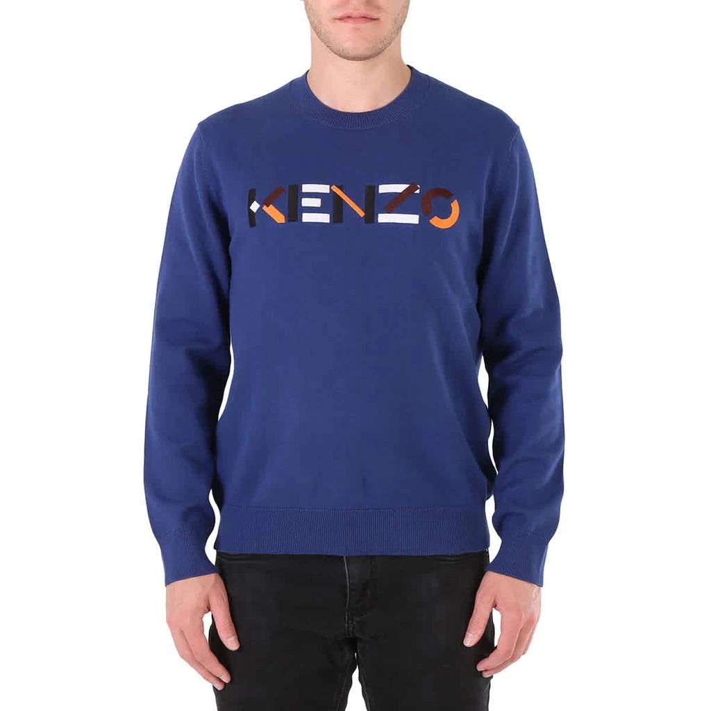 商品Kenzo|Kenzo Mens Ink Multicolor Logo Crewneck Sweater, Size Small,价格¥820,第1张图片