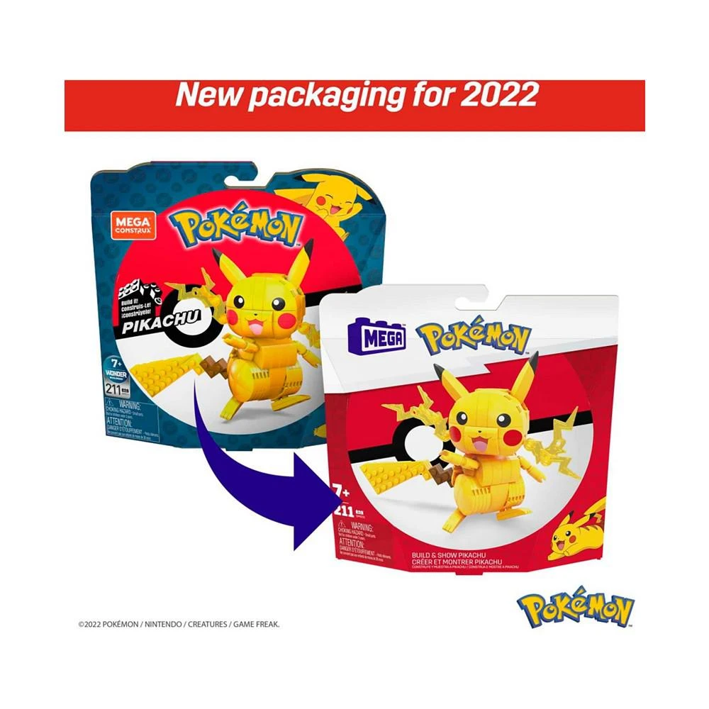 商品Mega Construx|MEGA Pokémon Action Figure Pikachu Collectible Building Toy,价格¥119,第4张图片详细描述