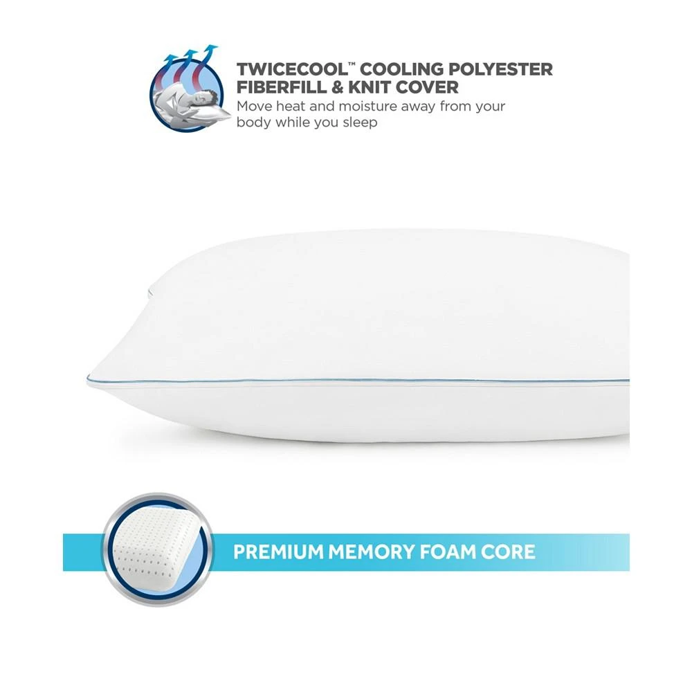 商品Great Sleep|Twice Cool Premium Memory Foam Core  Standard/Queen Pillow,价格¥1042,第3张图片详细描述