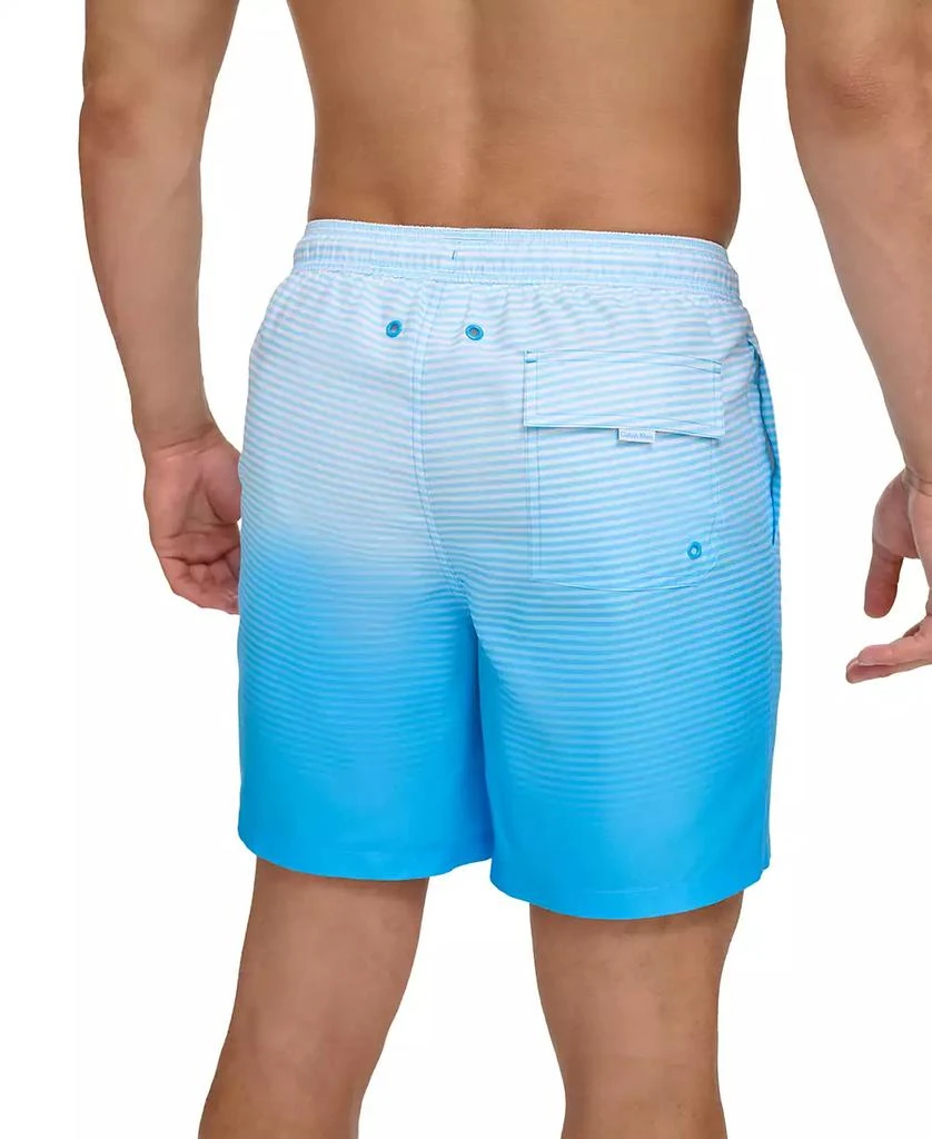 商品Calvin Klein|Men's Gradient Striped 7" Volley Swim Trunks,价格¥111,第2张图片详细描述