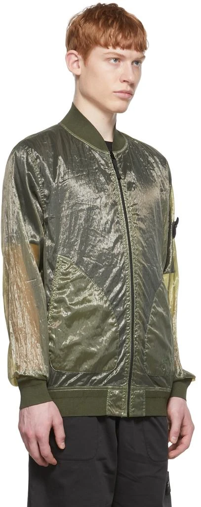 商品Stone Island|Khaki Nylon Bomber Jacket,价格¥3507,第2张图片详细描述