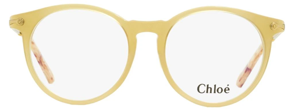 商品Chloé|Chloe Women's Oval Eyeglasses CE2735 279 Sand 52mm,价格¥457,第1张图片