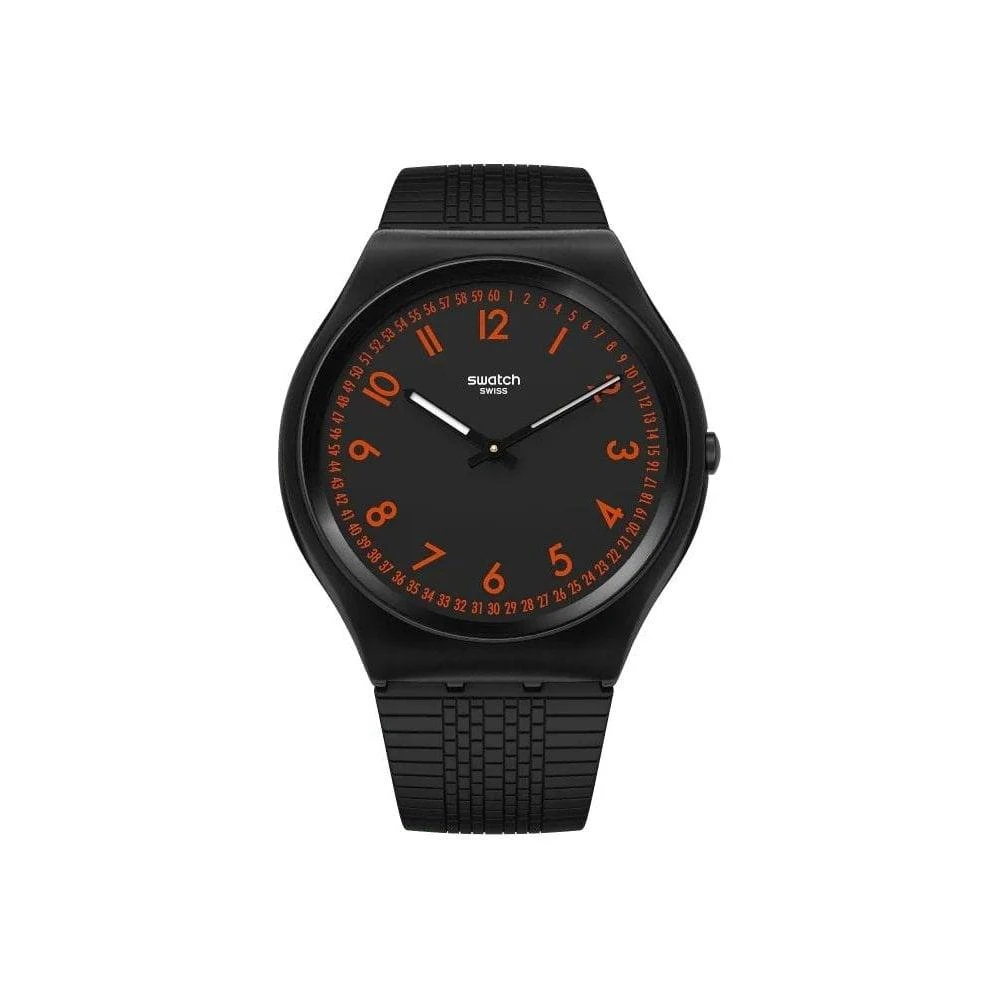 商品Swatch|Brushed Red Quartz Black Dial Men's Watch SS07B106,价格¥1125,第1张图片