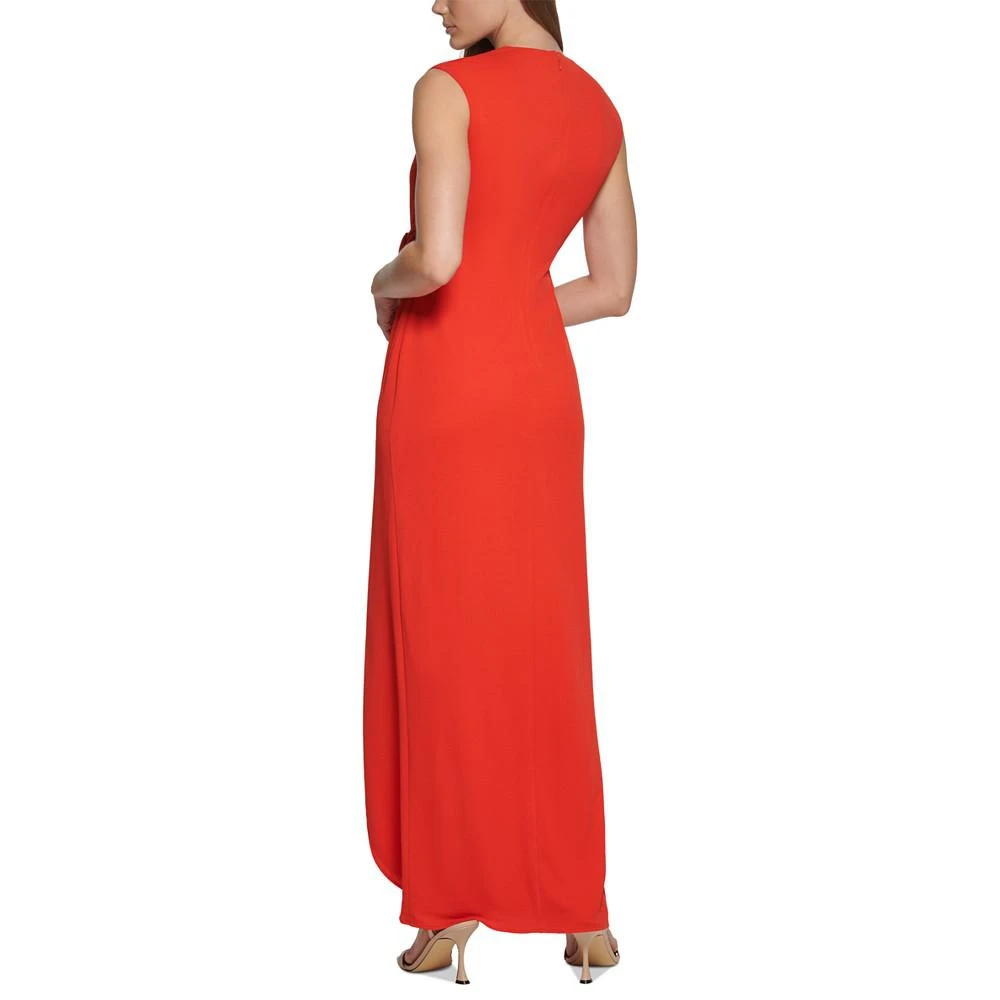 商品Calvin Klein|Scuba-Crepe Faux-Wrap Gown,价格¥1635,第2张图片详细描述