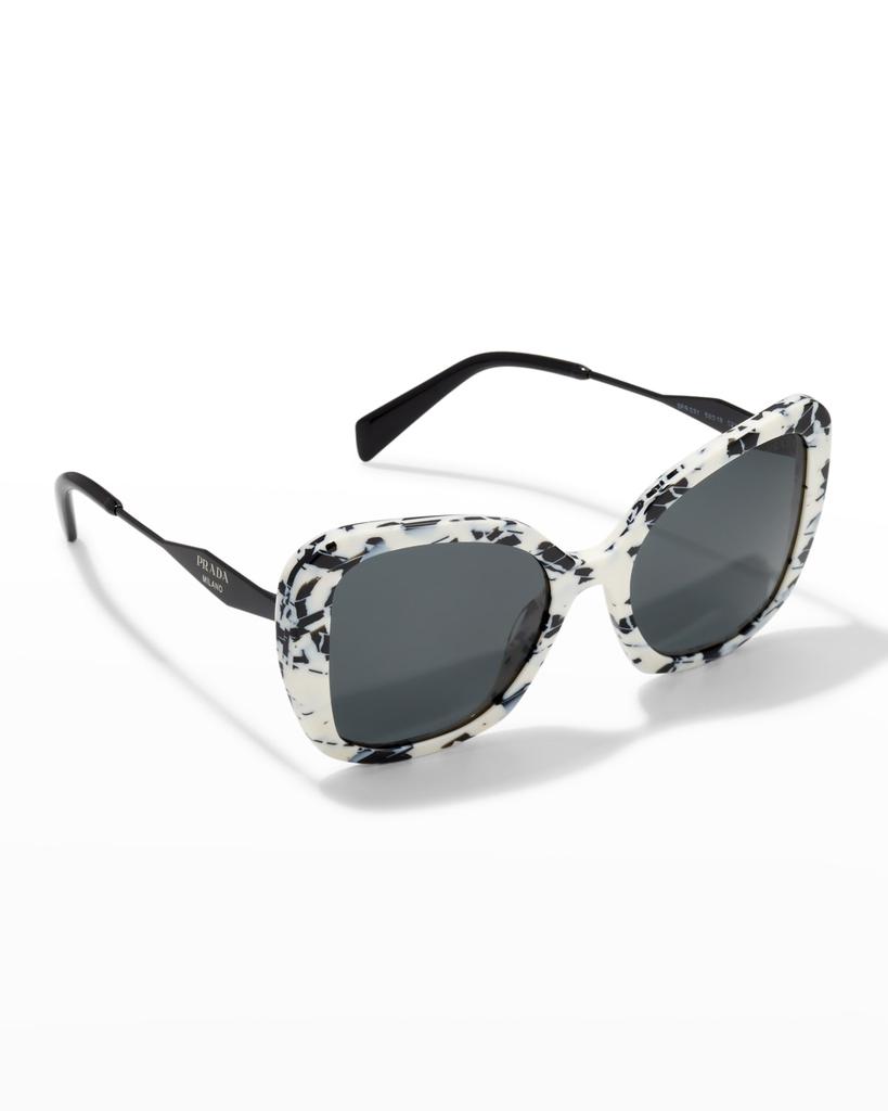 Marble Acetate Cat-Eye Sunglasses商品第1张图片规格展示