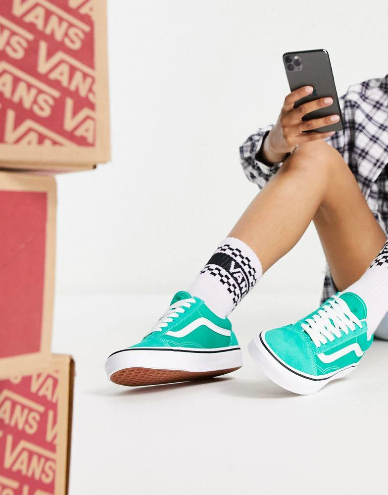 商品Vans|Vans Old Skool trainers in green ,价格¥461,第2张图片详细描述