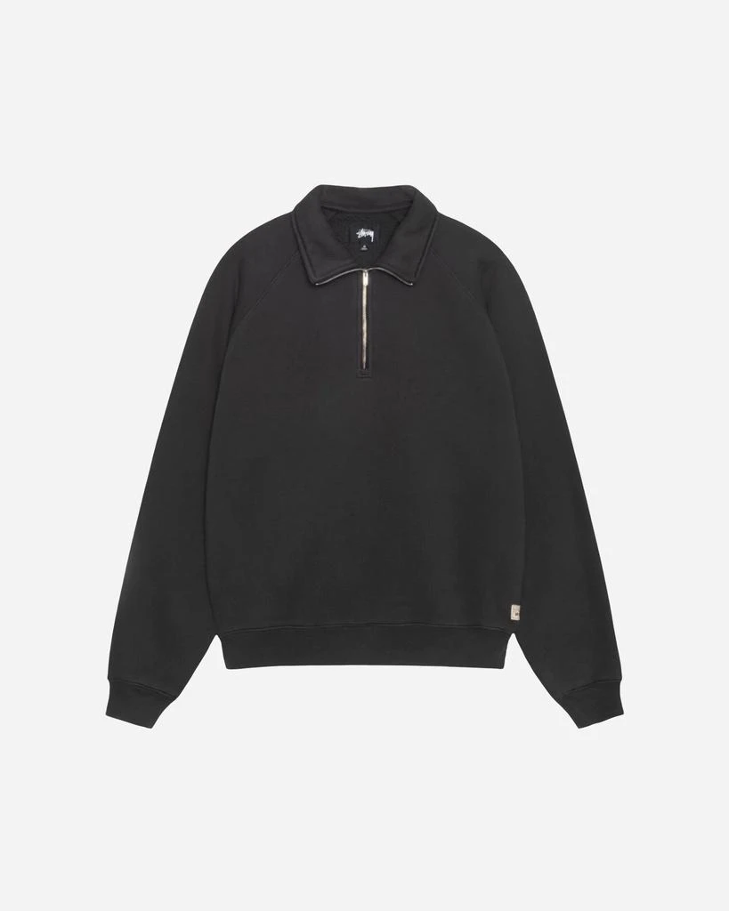 商品STUSSY|Men's Relaxed Half Zip Sweatshirt Black,价格¥1129,第1张图片