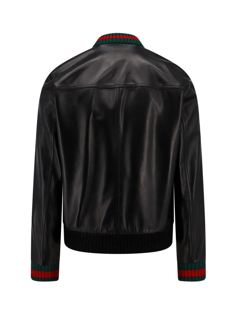 商品Gucci|Gucci Web-Detailed Zip-Up Jacket,价格¥27034,第2张图片详细描述