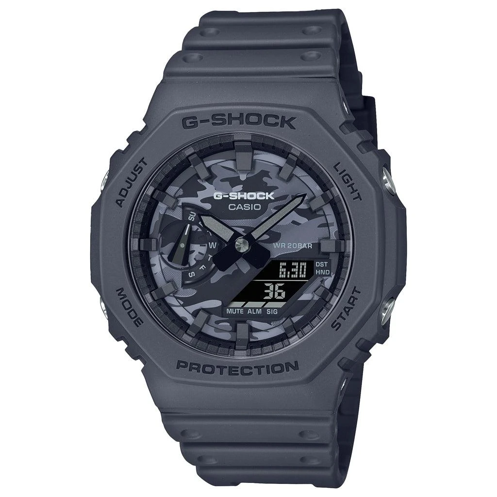 商品G-Shock|G-Shock GA2100CA-8A - Dark Grey Camo,价格¥758,第1张图片