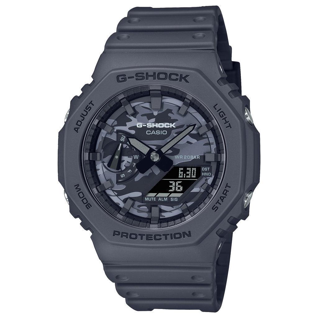 商品G-Shock|G-Shock GA2100CA-8A - Dark Grey Camo,价格¥740,第1张图片