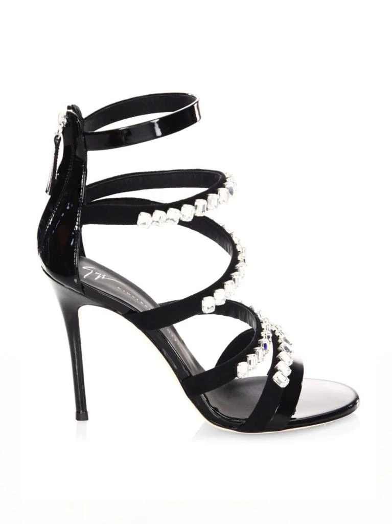 商品Giuseppe Zanotti|Giuseppe Zanotti - Crystal-Embellished Patent Leather Sandals,价格¥4485,第1张图片