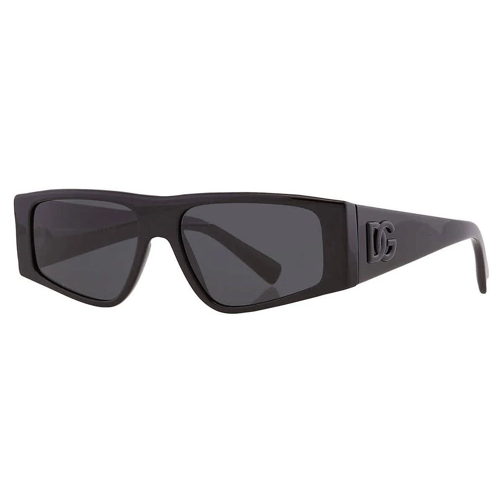 商品Dolce & Gabbana|Dark Grey Rectangular Men's Sunglasses DG4453 501/87 55,价格¥786,第1张图片