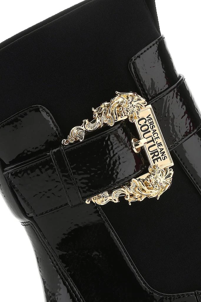 商品Versace|Black synthetic leather ankle boots,价格¥801,第3张图片详细描述