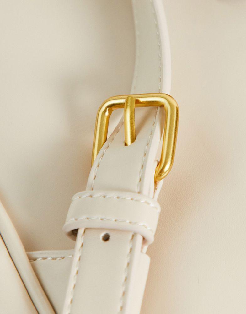 商品Moschino|Love Moschino scarf detail backpack in ivory,价格¥1042,第6张图片详细描述