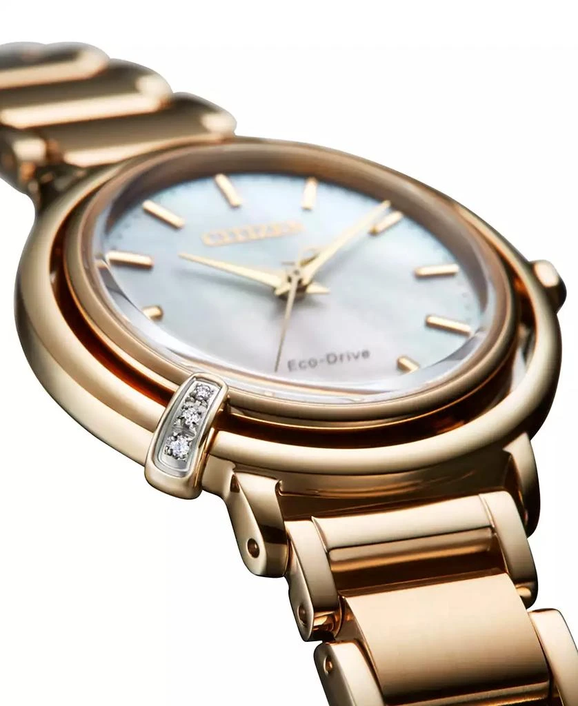 Eco-Drive Women's L Arcly Diamond Accent Rose Gold-Tone Stainless Steel Bracelet Watch 31mm 商品