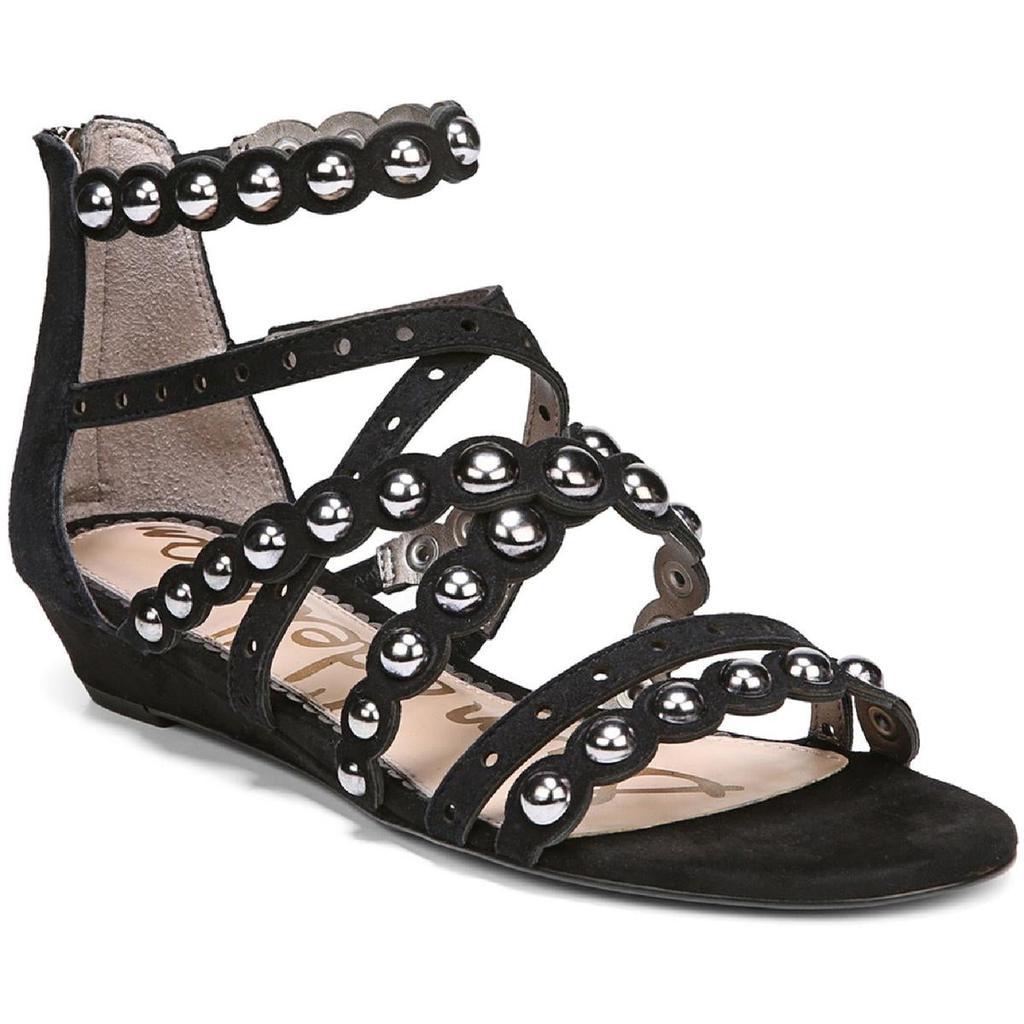 商品Sam Edelman|Sam Edelman Womens Dustee Suede Studded Strappy Sandals,价格¥584,第1张图片