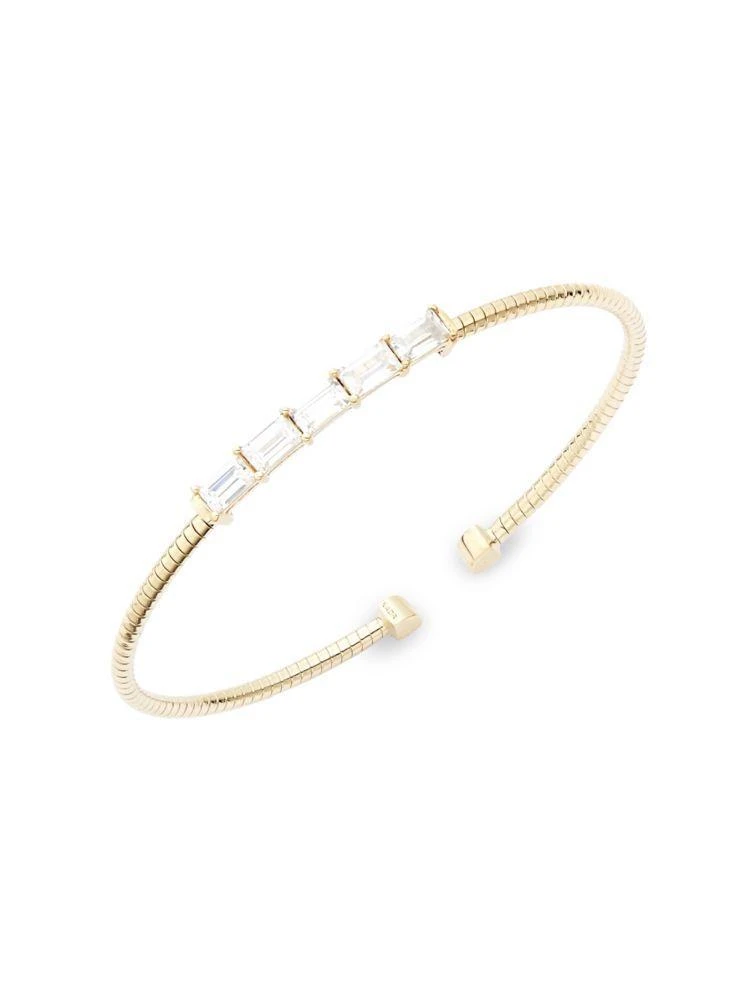 商品Nadri|18K 镀金水晶开口手环,价格¥290,第1张图片
