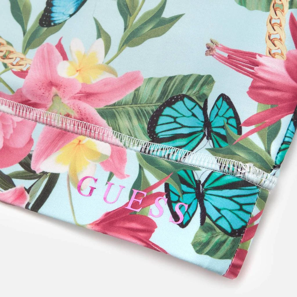 商品GUESS|Guess Girls' Active Sports Bra - Green Floral Butterfly,价格¥49,第3张图片详细描述