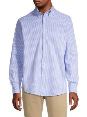 商品Brooks Brothers|Regent-Fit Seersucker Striped Shirt,价格¥258,第1张图片