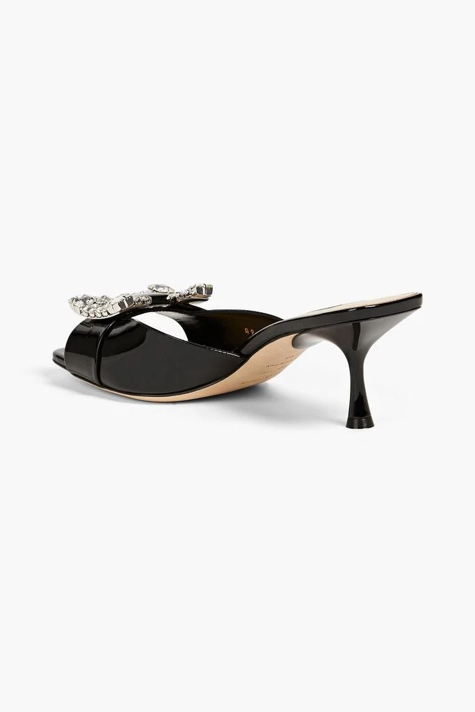 商品Sergio Rossi|Crystal-embellished patent-leather mules,价格¥3864,第3张图片详细描述