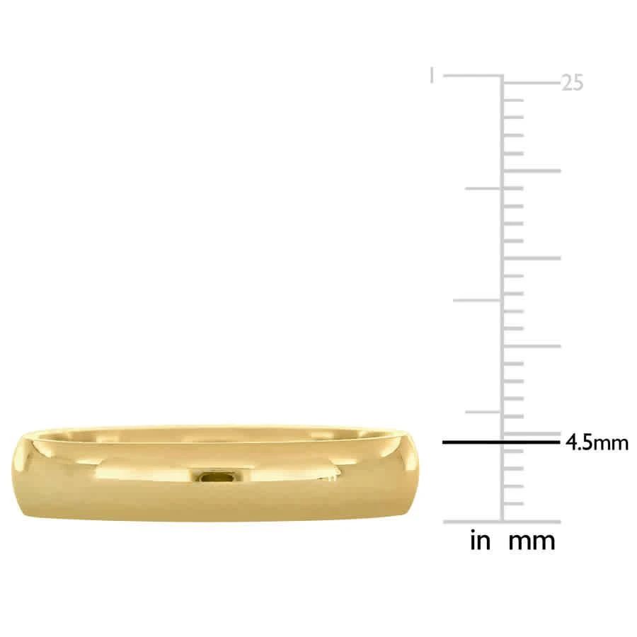 商品Amour|Men's 4.5mm Polished Finish Comfort Fit Wedding Band in 14k Yellow Gold,价格¥3223,第3张图片详细描述