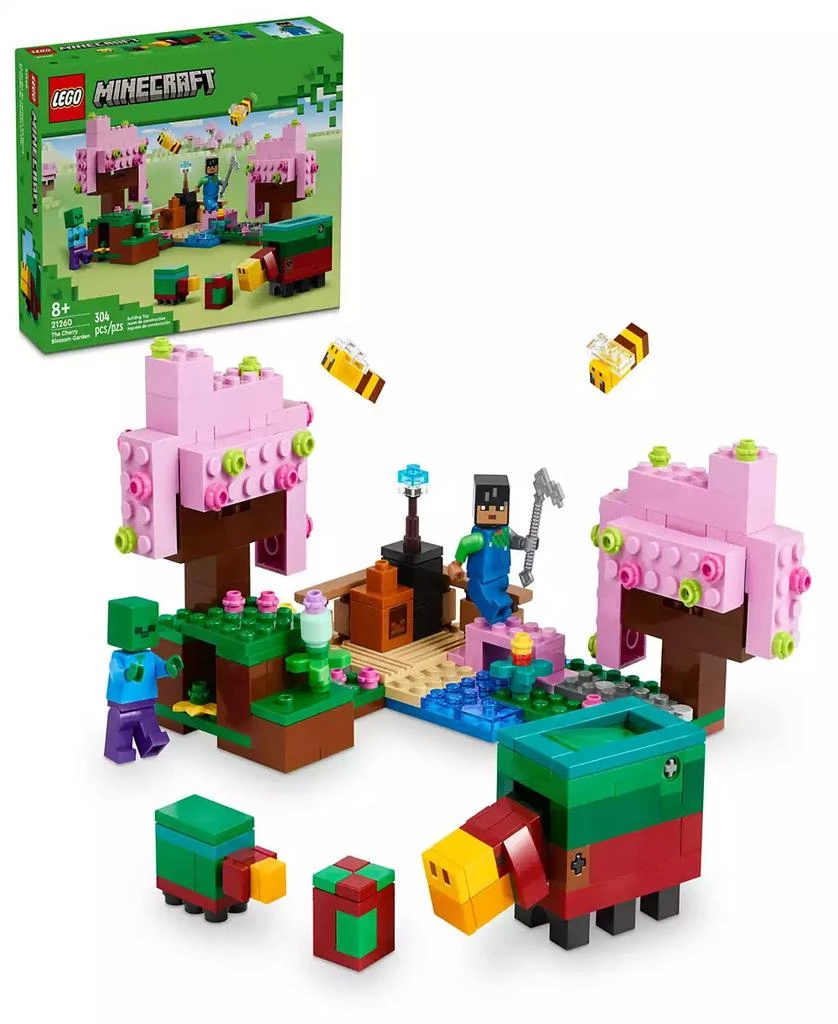 商品LEGO|Minecraft The Cherry Blossom Garden Video Game Building Set 21260, 304 Pieces,价格¥165,第1张图片