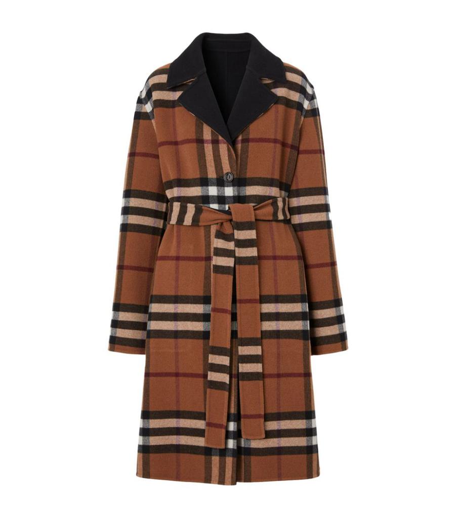 Wool Reversible Check Coat商品第1张图片规格展示