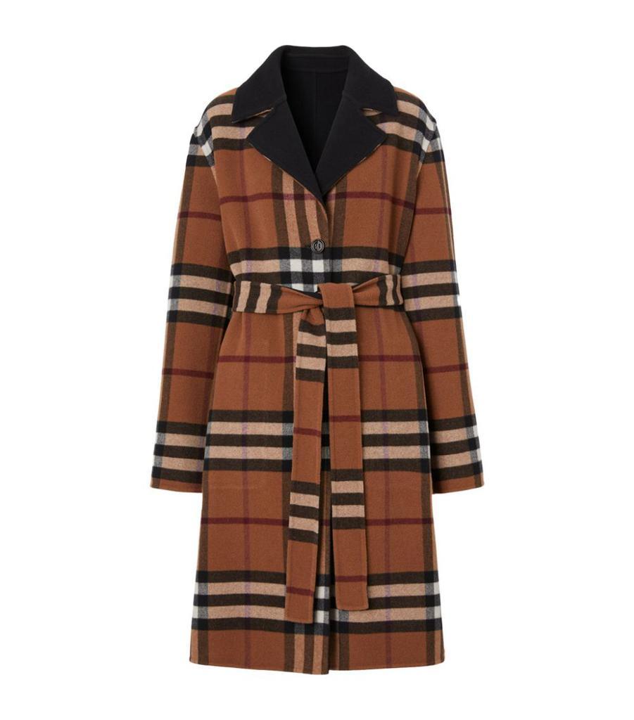 商品Burberry|Wool Reversible Check Coat,价格¥19465,第1张图片