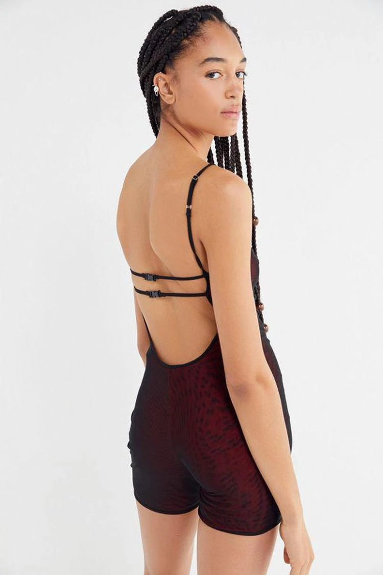 商品I.AM.GIA|I.AM.GIA Ulric Mesh Square-Neck Romper,价格¥370,第2张图片详细描述