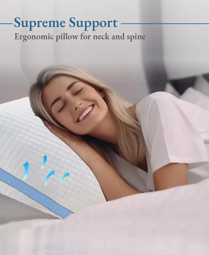 商品California Design Den|Luxury Bed Pillow for Sleeping, Adjustable Memory Foam, Medium-Firm by,价格¥371,第5张图片详细描述