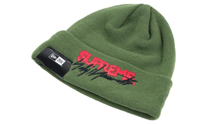 Supreme]苏博瑞Supreme男款橄榄色帽子|Yohji Yamamoto New Era Beanie