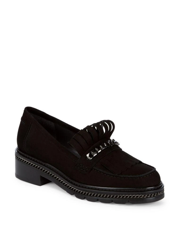 商品Stuart Weitzman|Chain & Suede Kilt Loafers,价格¥1026,第5张图片详细描述