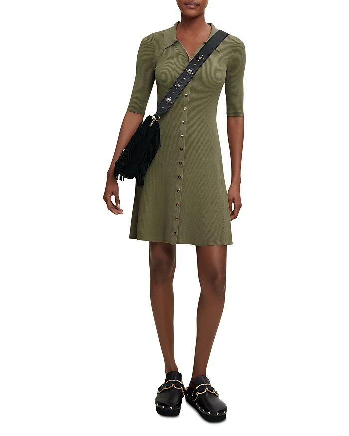 商品Maje|Rimose Buttoned Mesh Dress,价格¥1312,第1张图片