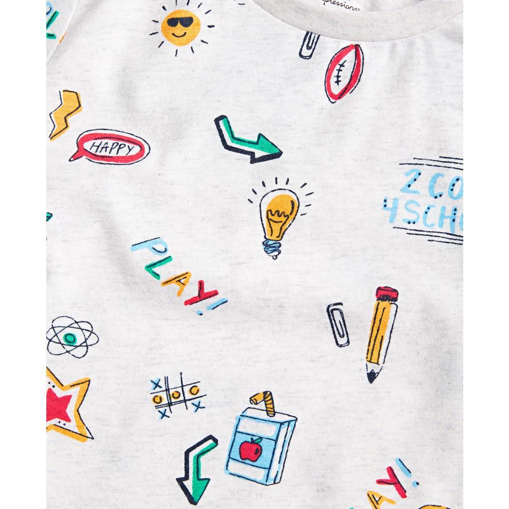 商品First Impressions|Baby Boys Doodle Long-Sleeve T-Shirt, Created for Macy's,价格¥28,第5张图片详细描述