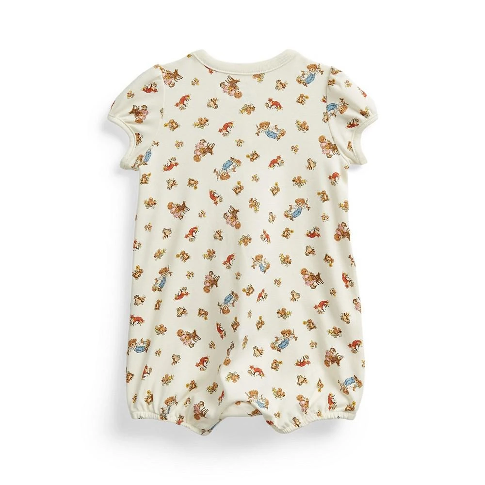 商品Ralph Lauren|Baby Girls Polo Bear Cotton Bubble Shortall,价格¥260,第2张图片详细描述