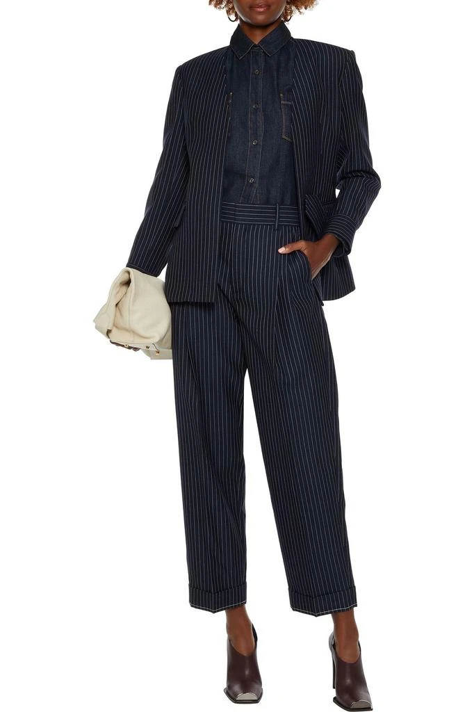 商品Chloé|Pinstriped grain de poudre wool blazer,价格¥3641,第4张图片详细描述