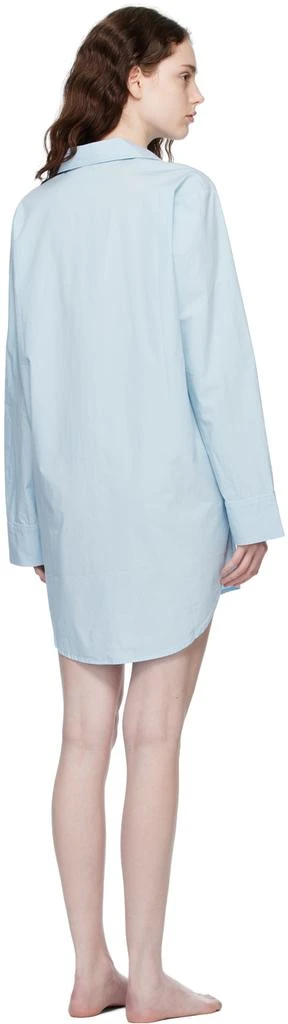 商品SKIMS|Blue Poplin Sleep Cotton Button Up Dress,价格¥425,第3张图片详细描述