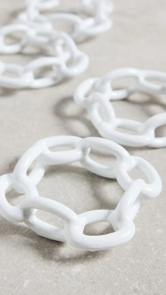 商品Kim Seybert|Enamel Chain Link Napkin Ring Set of 4,价格¥276,第4张图片详细描述