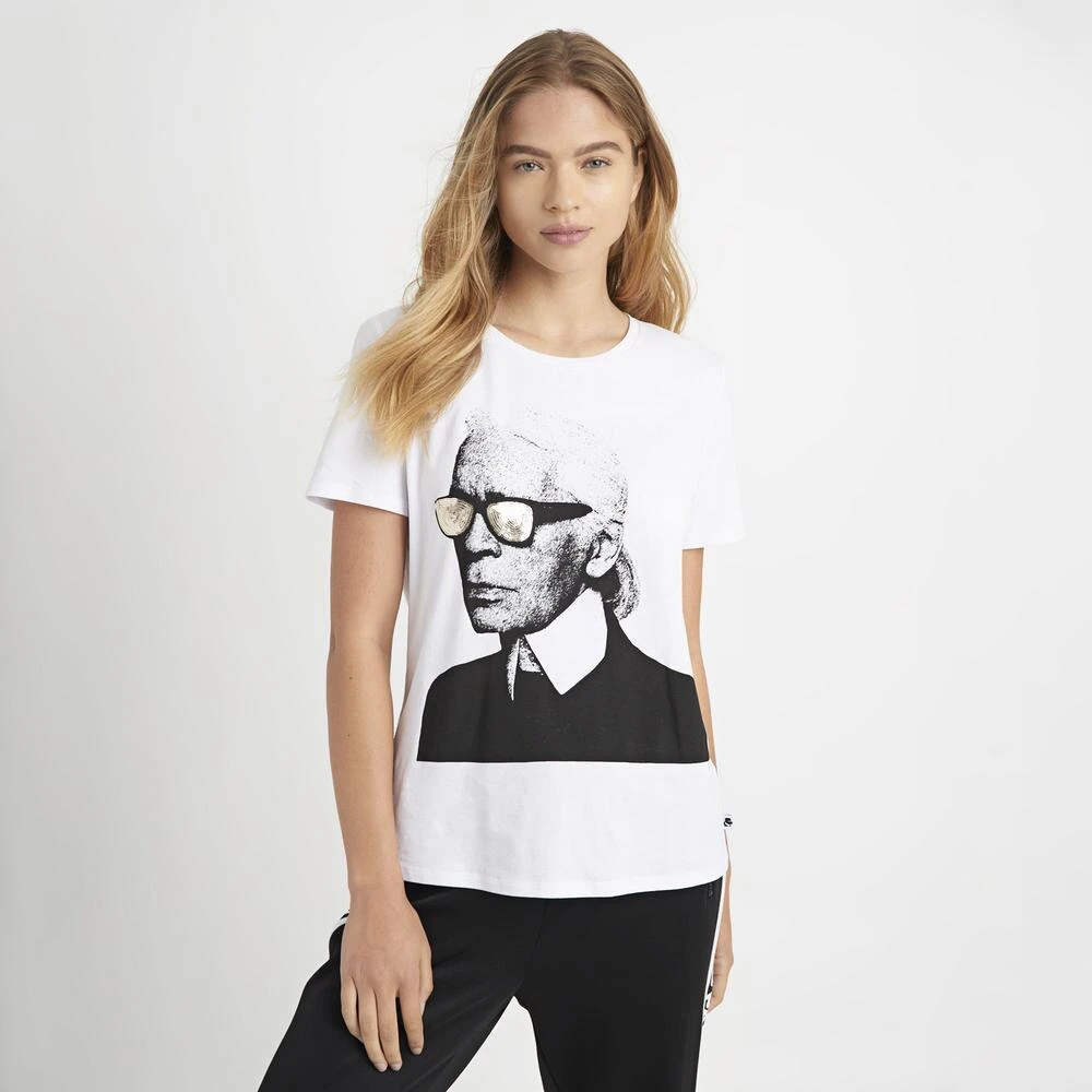 商品Karl Lagerfeld Paris|KARL WITH SEQUIN SUNGLASSES TEE,价格¥150,第1张图片