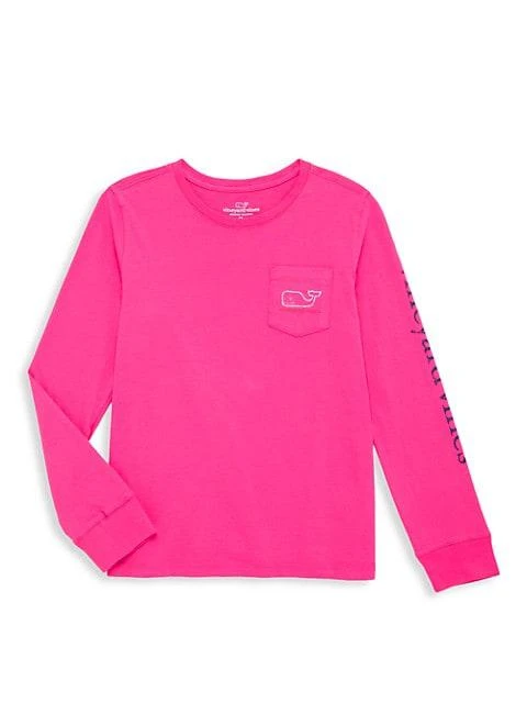 商品Vineyard Vines|Little Girl's & Girl's Long-Sleeve Whale T-Shirt,价格¥194,第1张图片