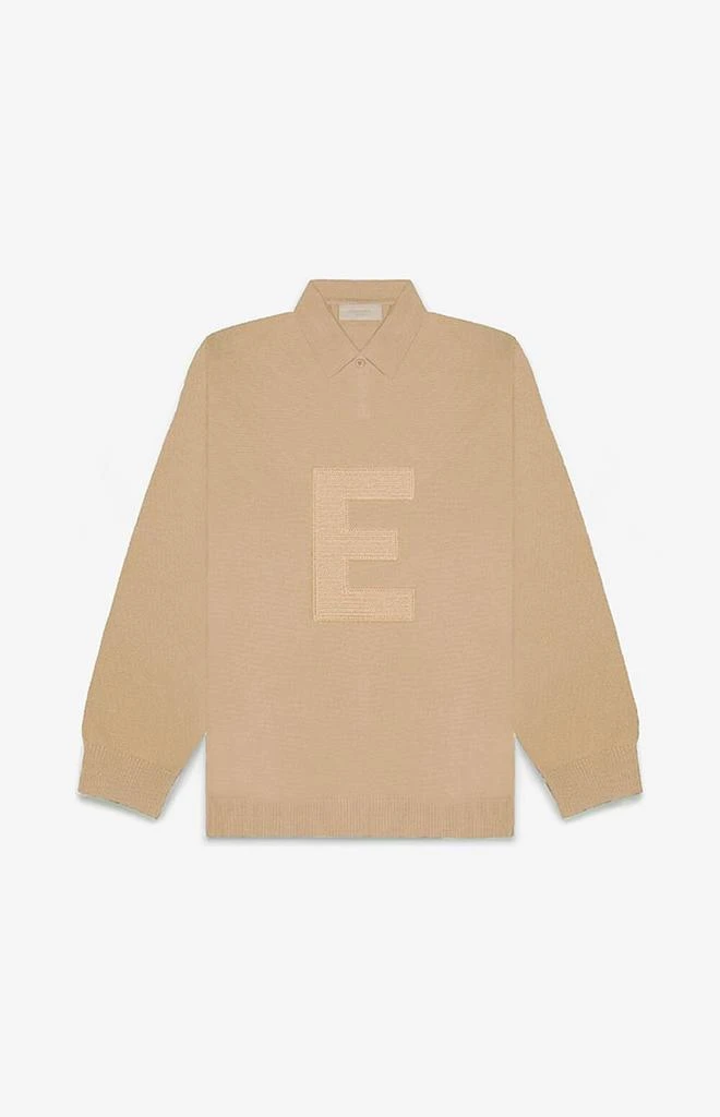 商品Essentials|Sand Knit Polo Sweater,价格¥241,第1张图片