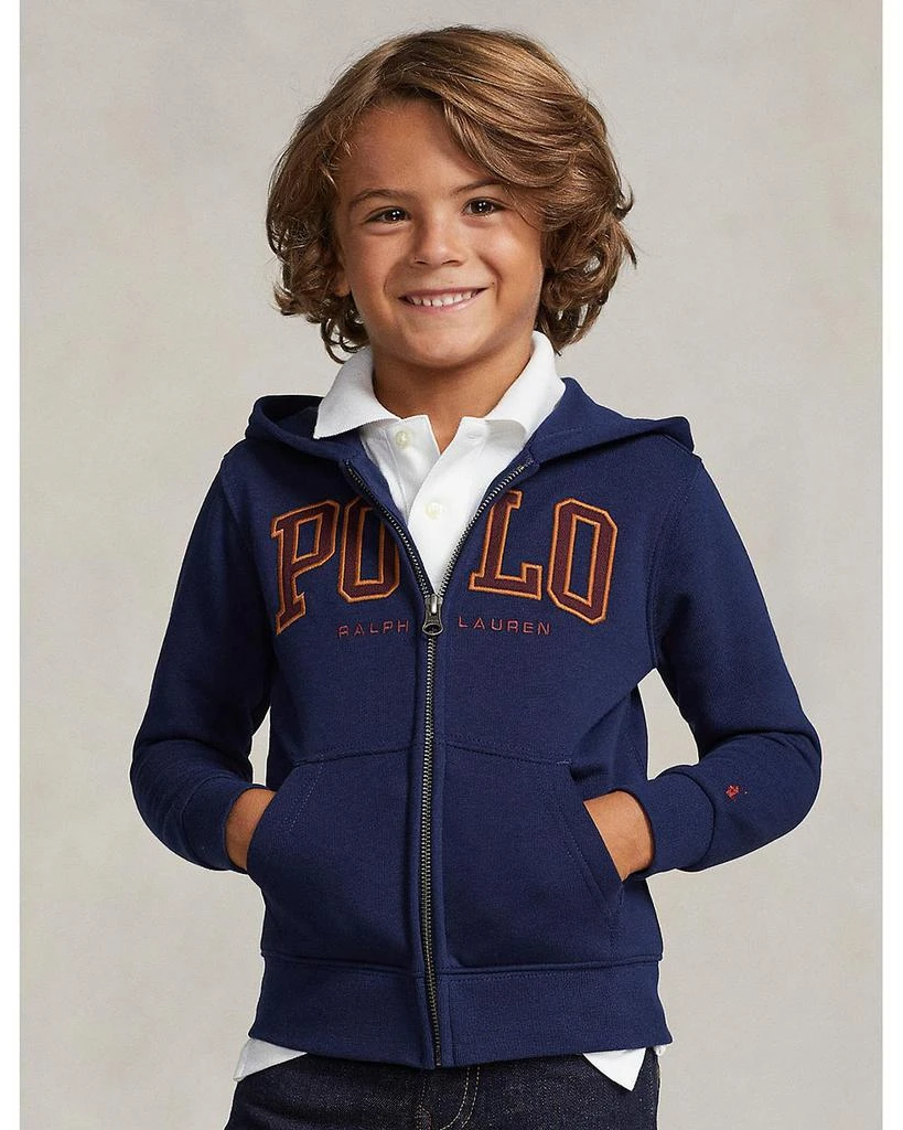 商品Ralph Lauren|Boys' Logo Fleece Full Zip Hoodie - Little Kid, Big Kid,价格¥322,第1张图片