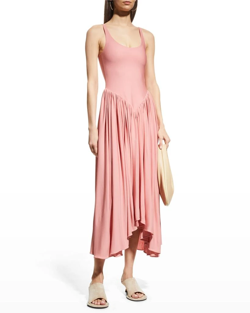 商品Khaite|Lynn Pleated Midi Dress,价格¥3054,第1张图片