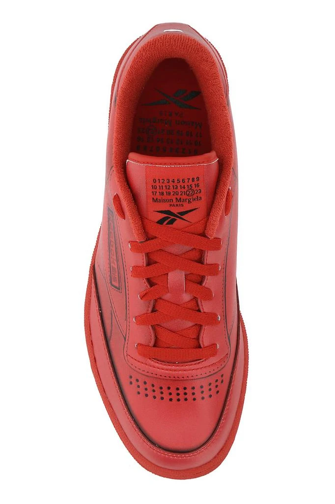 商品MAISON MARGIELA|Red leather Club C sneakers,价格¥2416,第3张图片详细描述