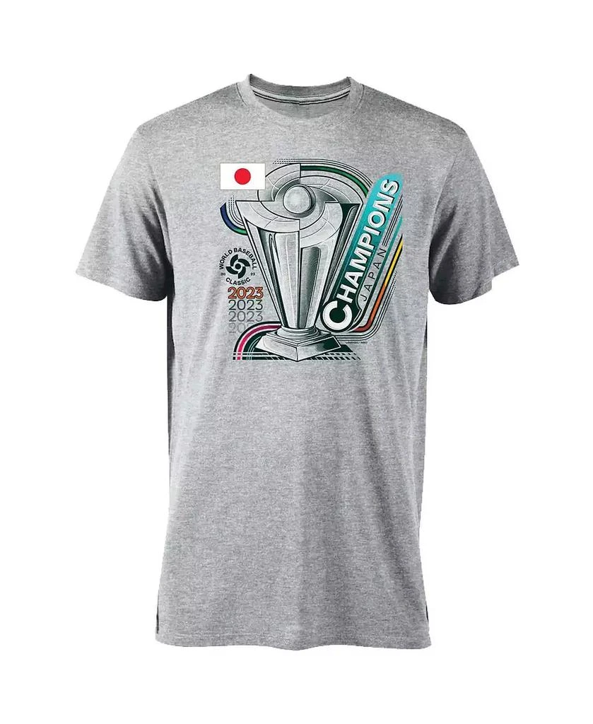 商品Legends|Men's Gray Japan Baseball 2023 World Baseball Classic Champions Tri-Blend T-shirt,价格¥338,第2张图片详细描述