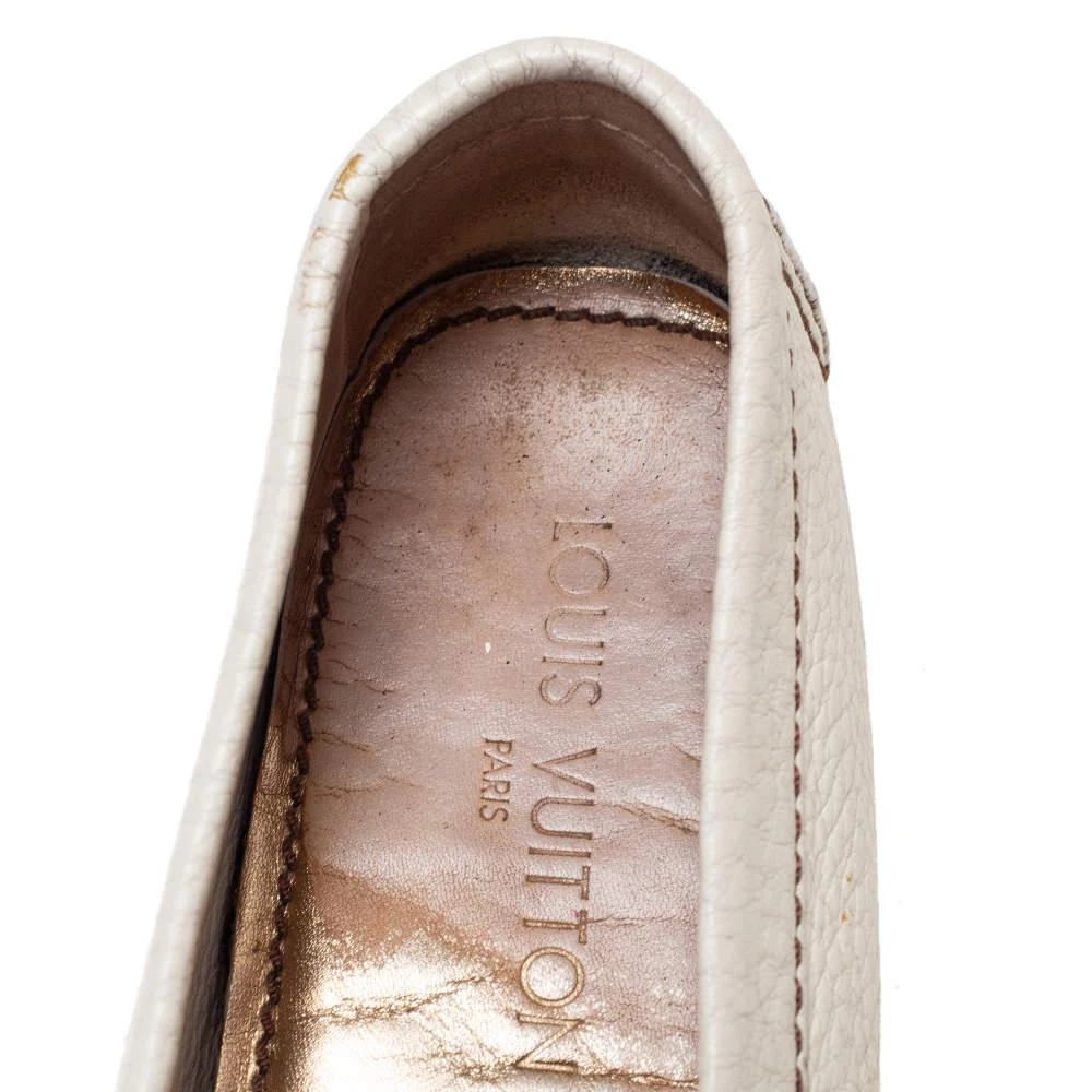 Louis Vuitton Cream Leather Monte Carlo Loafers Size 37.5 商品