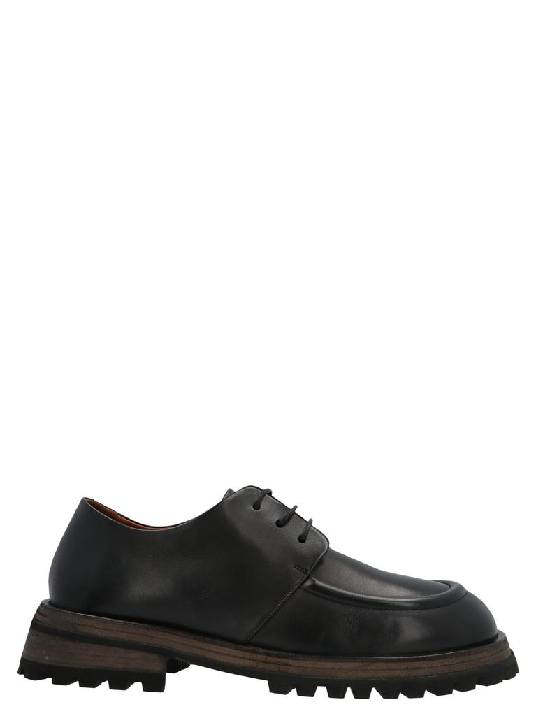 Marsell Men's  Black Lace Up Shoes商品第1张图片规格展示