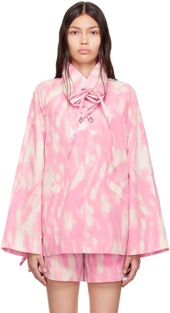 商品Ganni|Pink Recycled Polyester Jacket,价格¥551,第1张图片